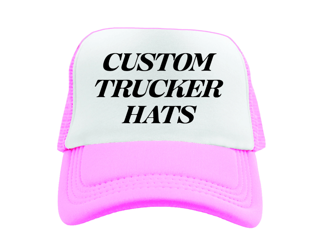 Personalized hat Light pink and white custom cap