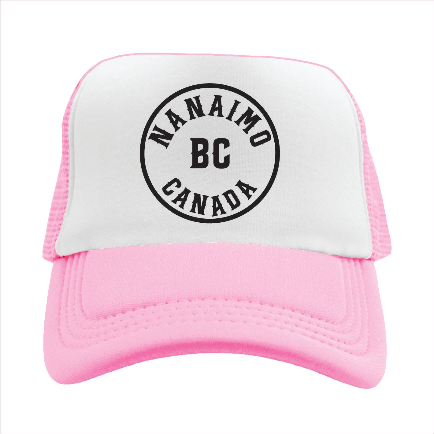 Nanaimo BC Canada Light Pink Hat Trucker 