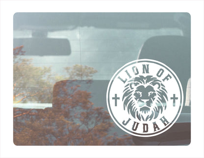 Lion of Judah decal white decal sticker
