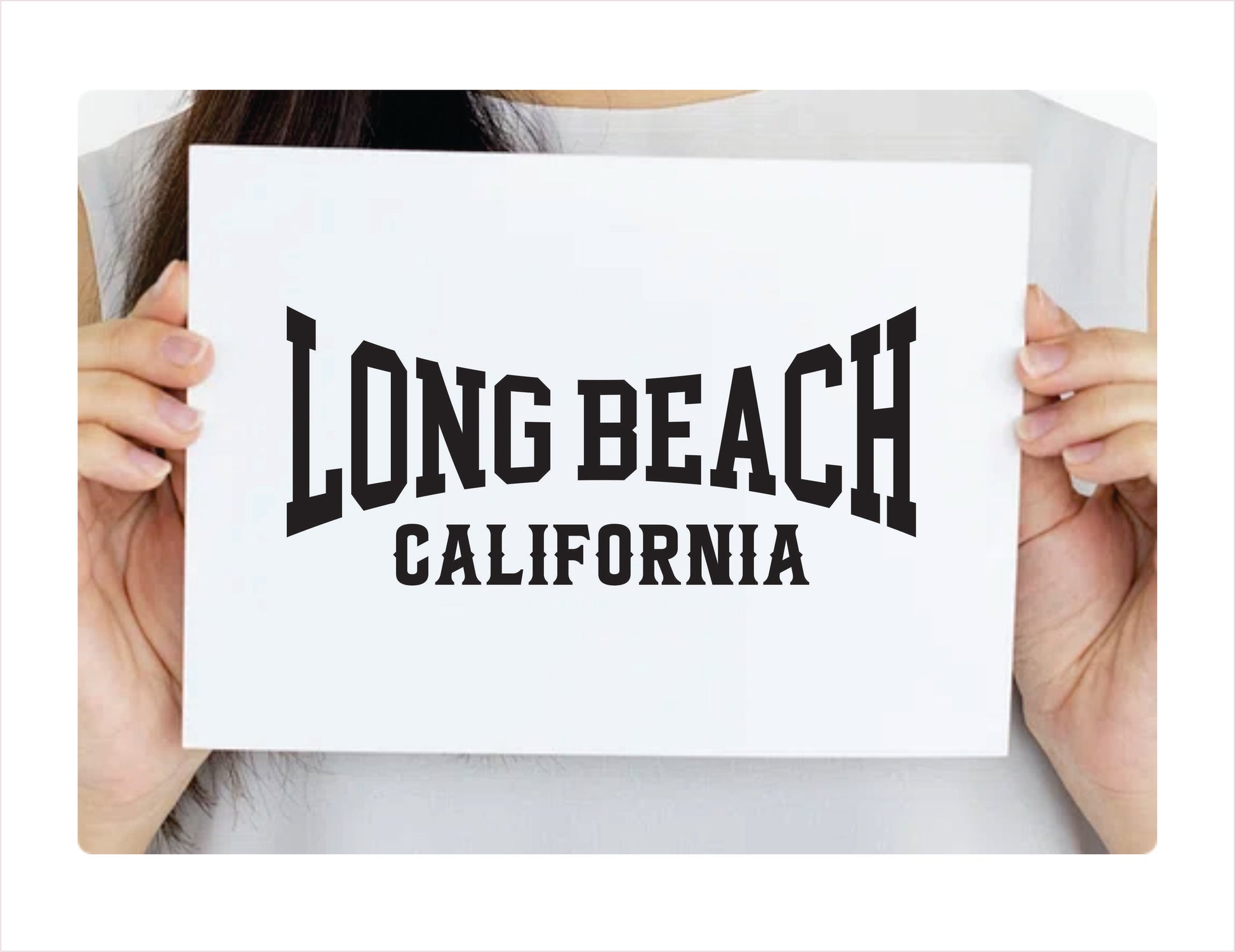 Long Beach California black Decal Sticker