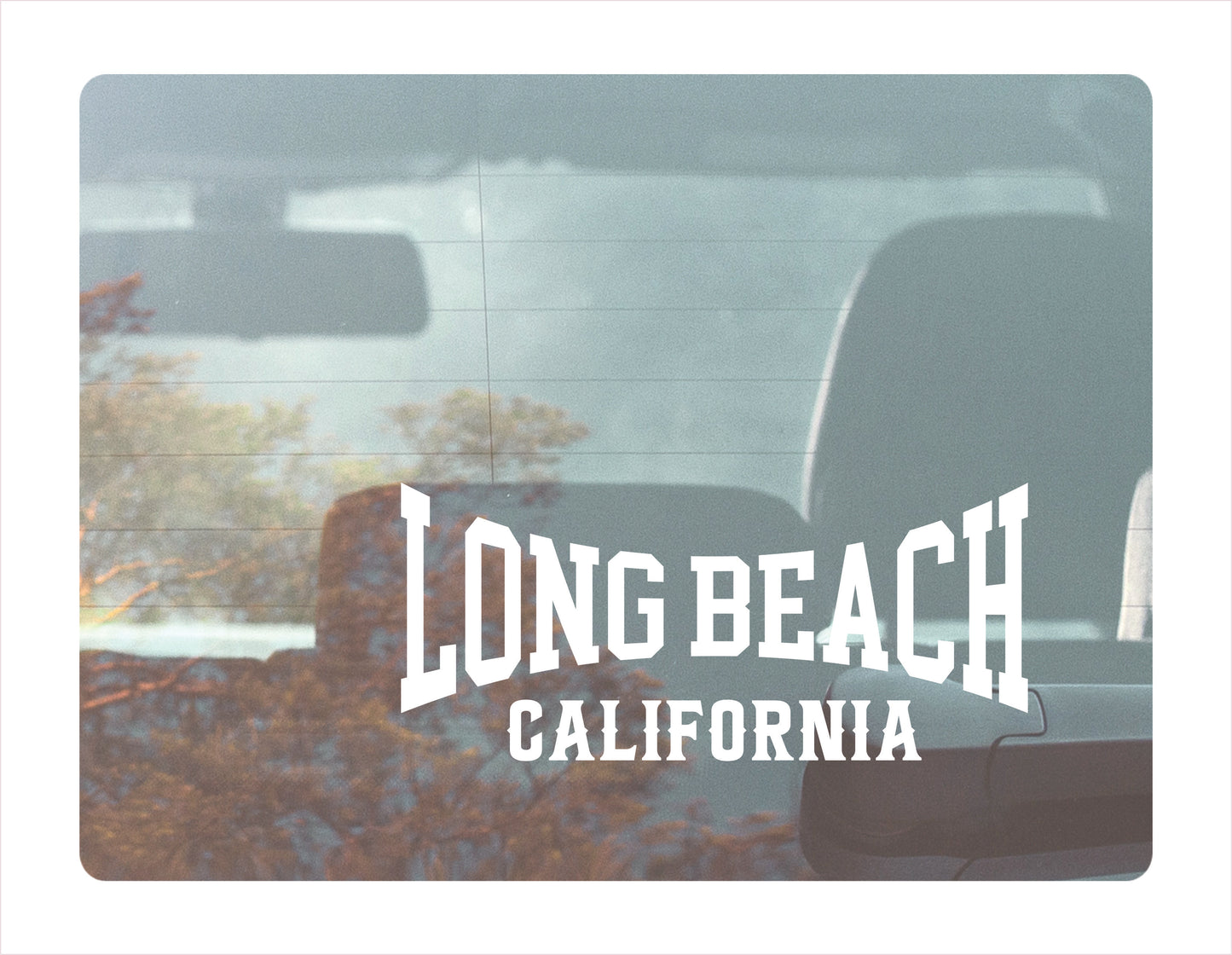 Long Beach California white Decal Sticker