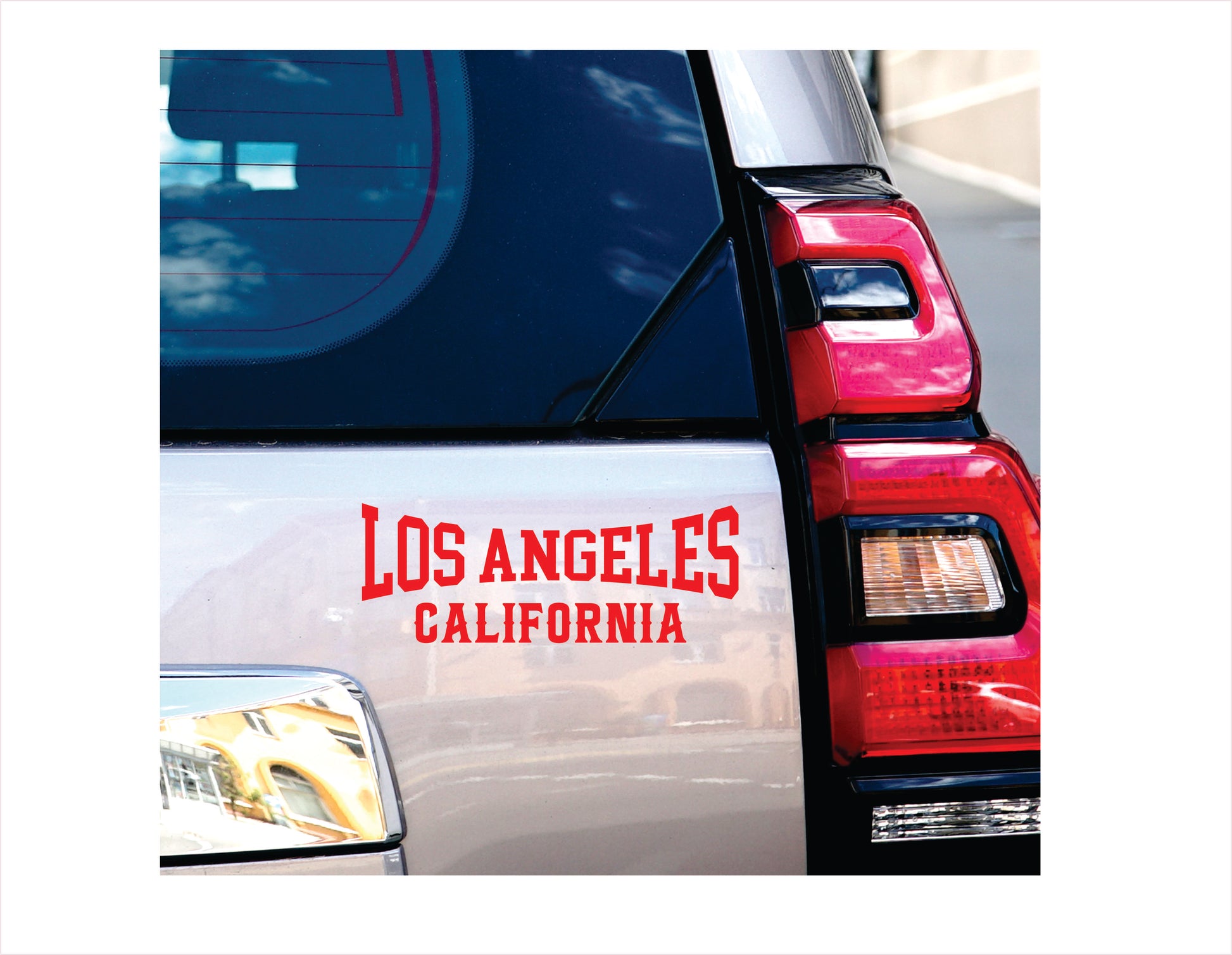 Los Angeles California red Decal Sticker