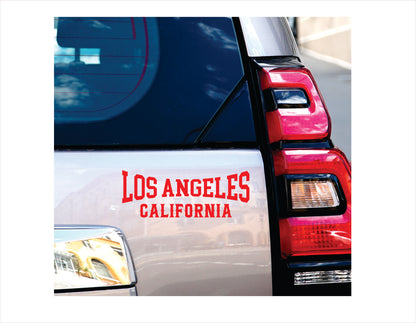 Los Angeles California red Decal Sticker
