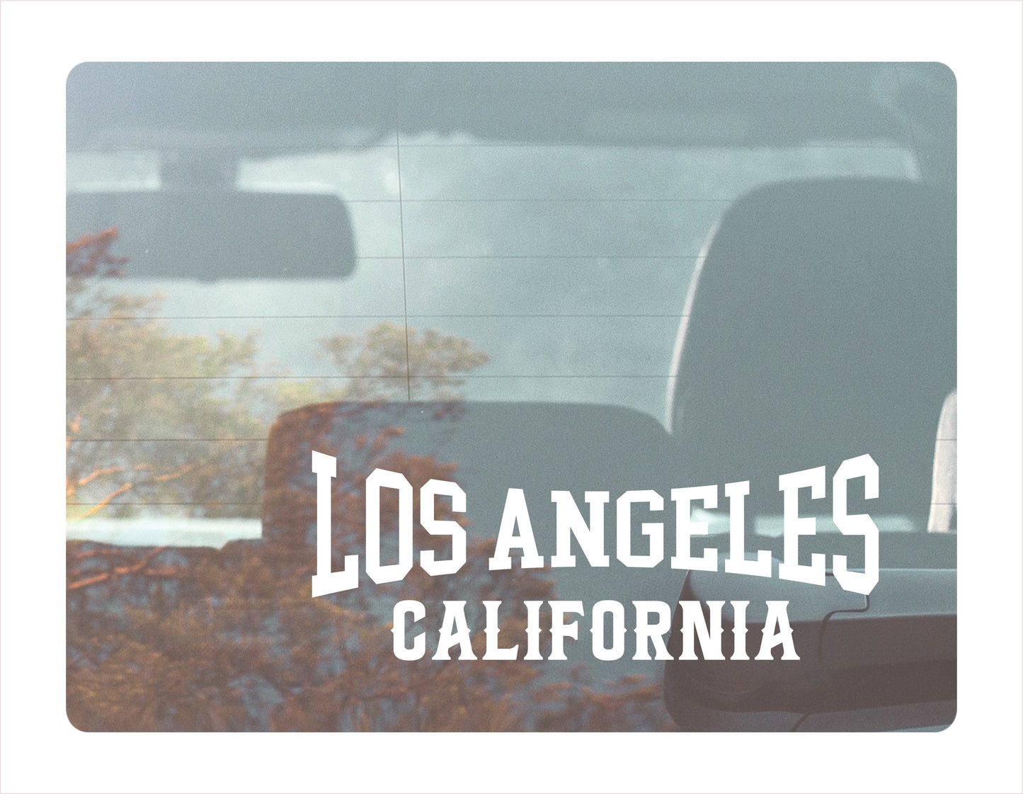 Los Angeles California white Decal Sticker