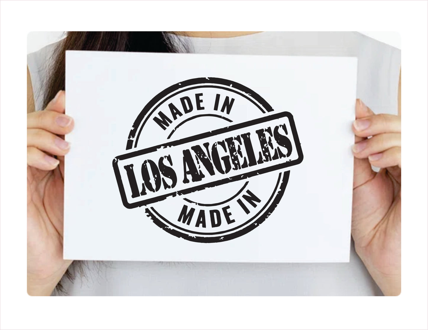 Made in Los Angeles California Usa black decal sticker