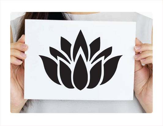 Flower Lotus Rose Vinyl Decal Sticker  FREE shipping
