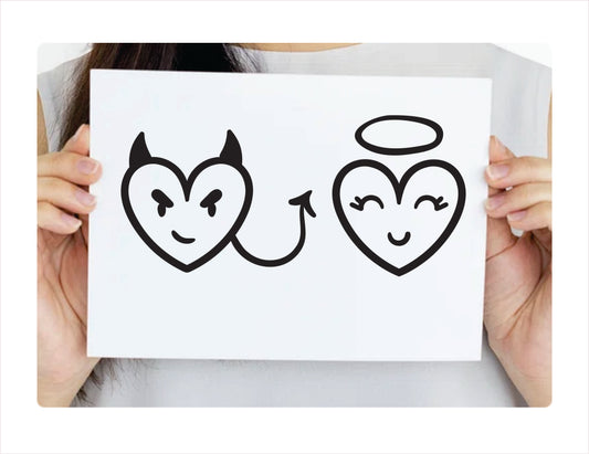 Devil Angel Vinyl Decal Sticker  FREE shipping