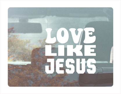 Love like Jesus white decal sticker