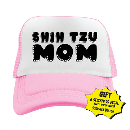 Shih Tzu Mom Trucker Hat Cap