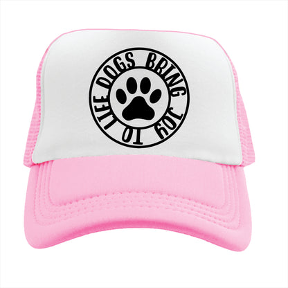 Dogs bring joy to life Trucker Hat Cap