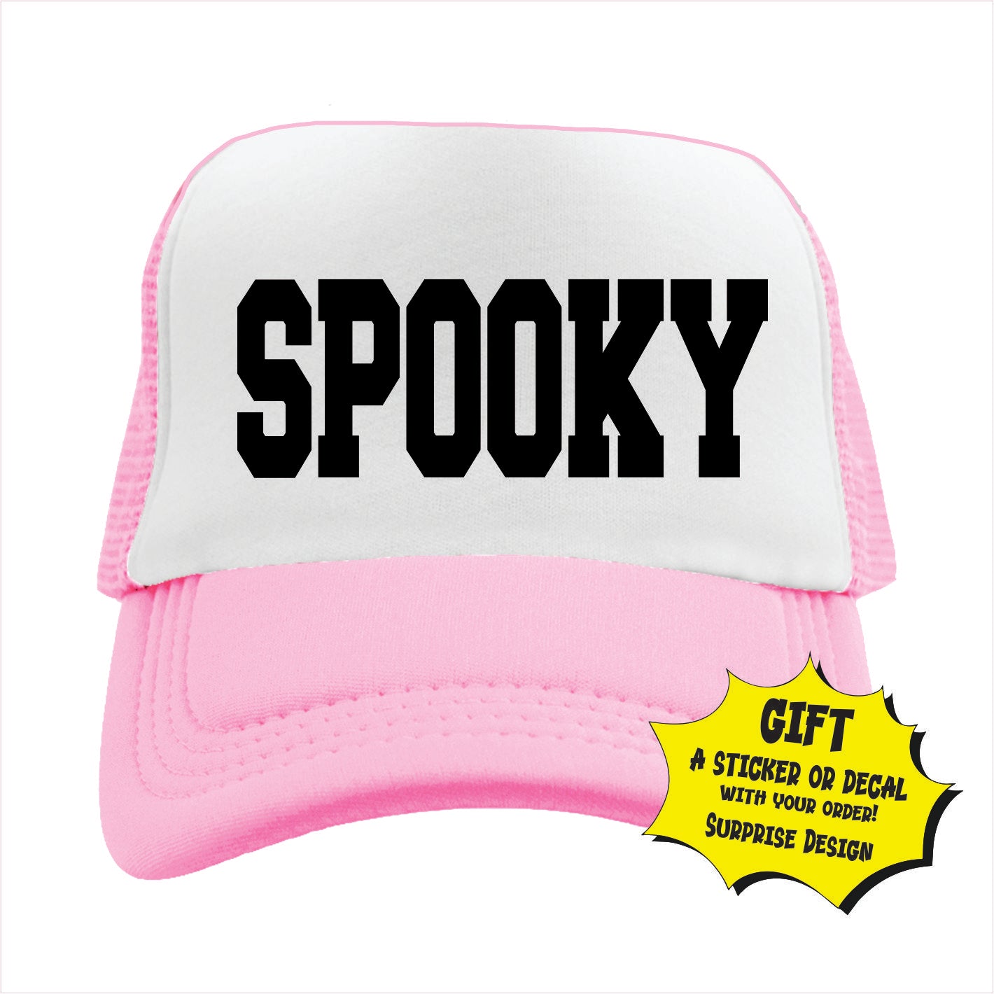 Spooky Trucker Hat Cap