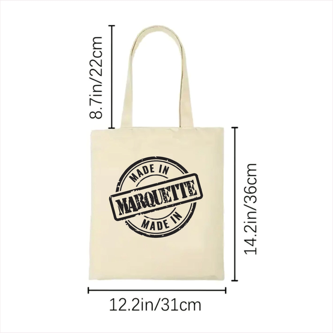 Made in Marquette tote bag Michigan 2