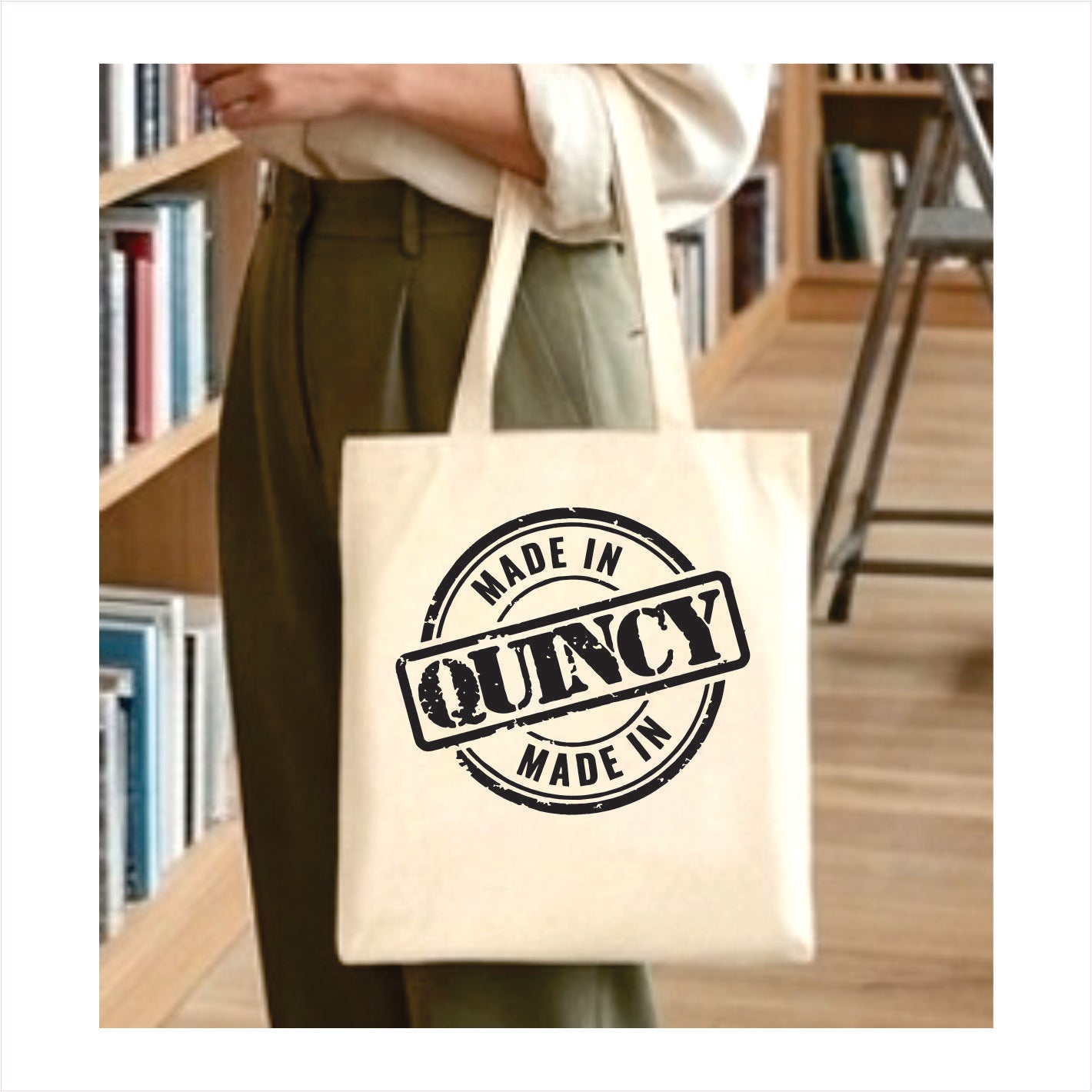 Made in Quincy tote bag Massachusetts