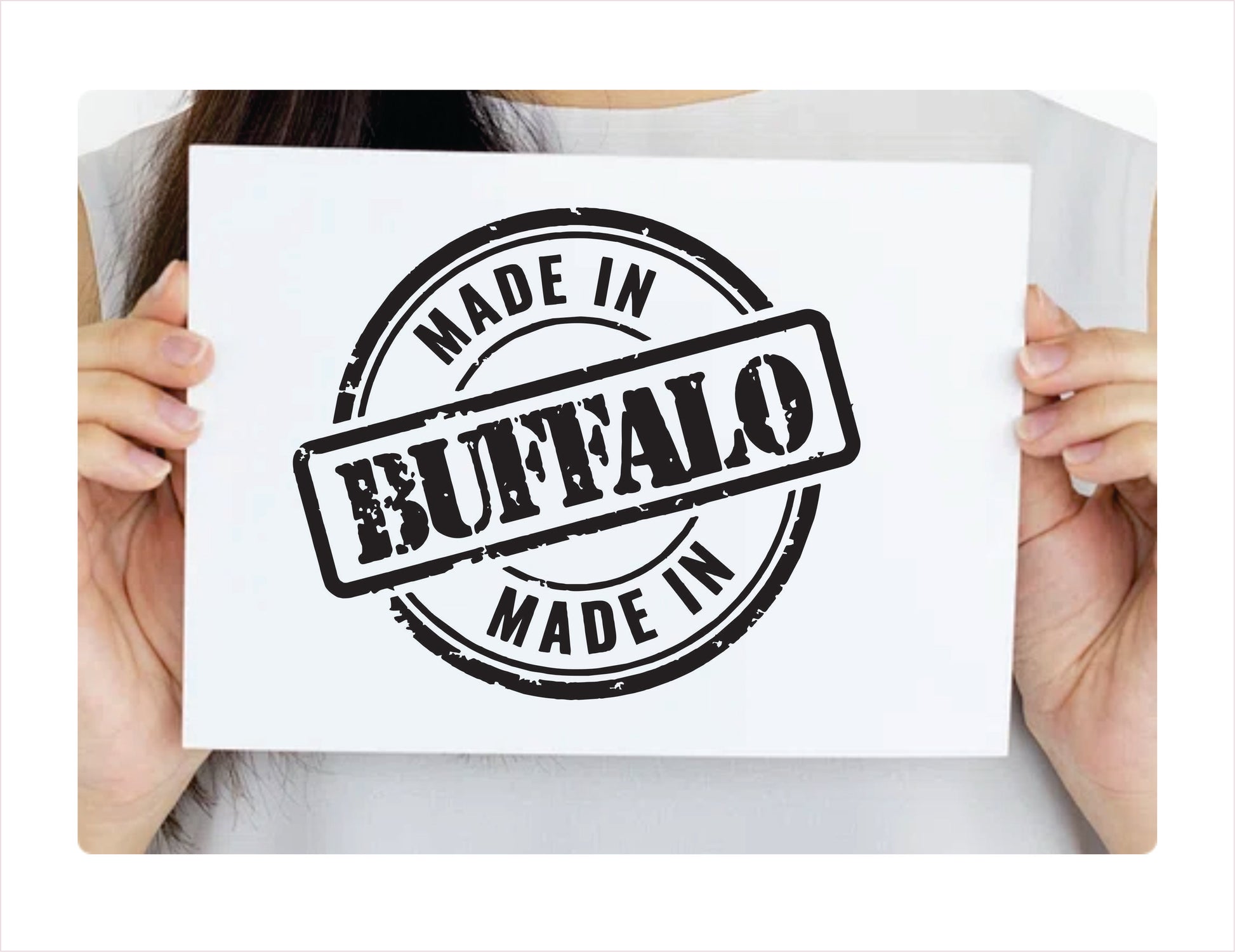 Made in Buffalo New York black Decal Sticker 