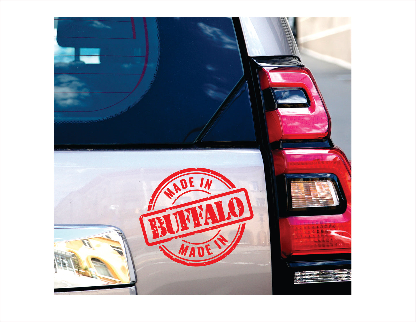 Made in Buffalo New York red Decal Sticker