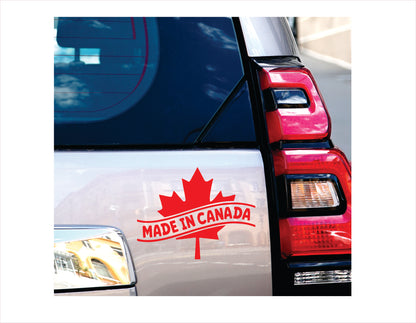 Made in Canada Red Decal Sticker