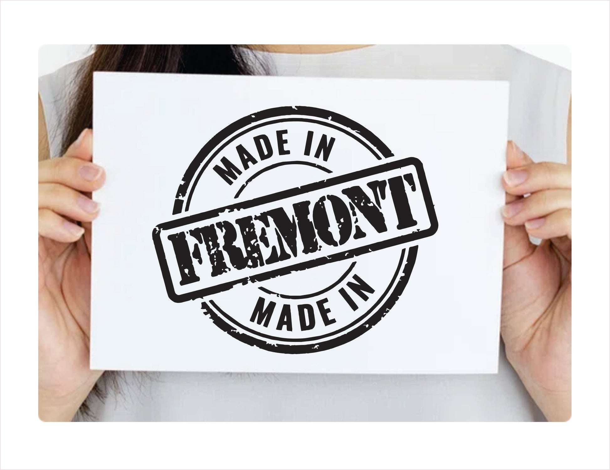 Made in Fremont California black decal sticker 