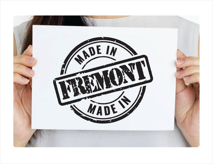 Made in Fremont California black decal sticker 