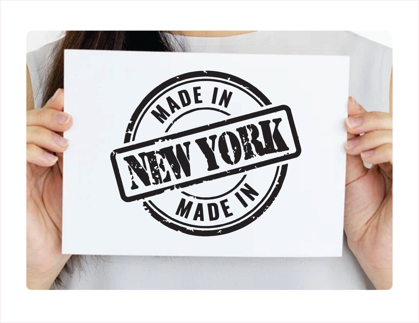 Made in New York black decal sticker