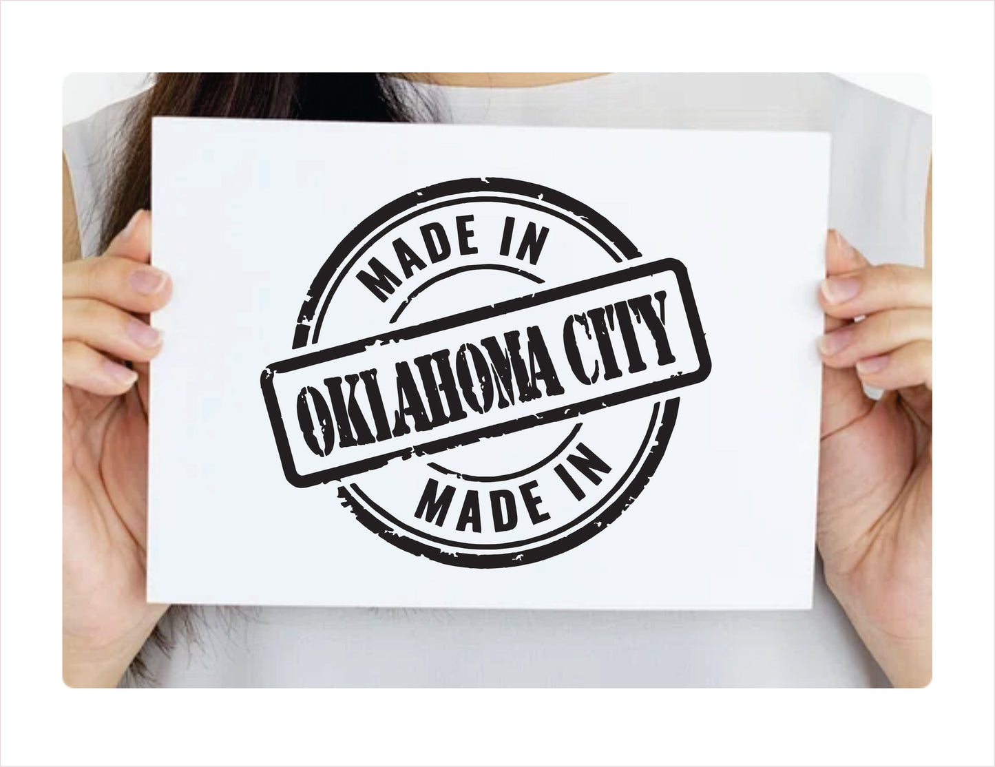 Made in Oklahoma city Oklahoma black Decal Sticker