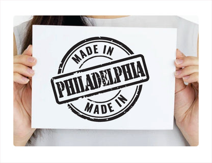 Made in Philadelphia Pennsylvania black Decal Sticker