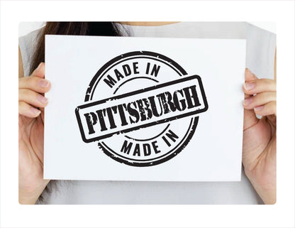 Made in Pittsburgh Pennsylvania black Decal Sticker