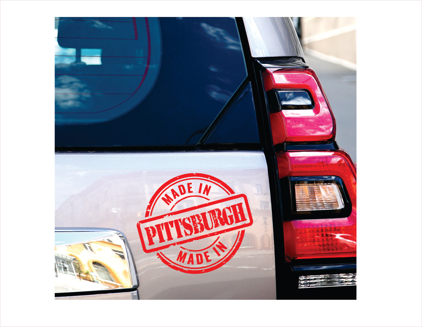 Made in Pittsburgh Pennsylvania red Decal Sticker