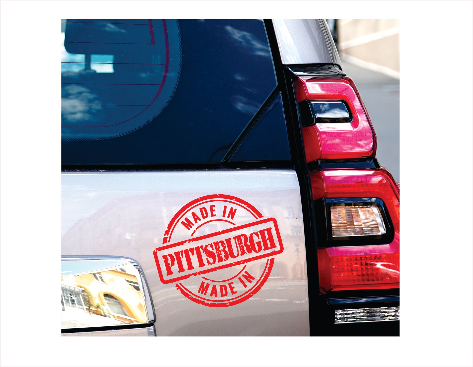 Made in Pittsburgh Pennsylvania red Decal Sticker