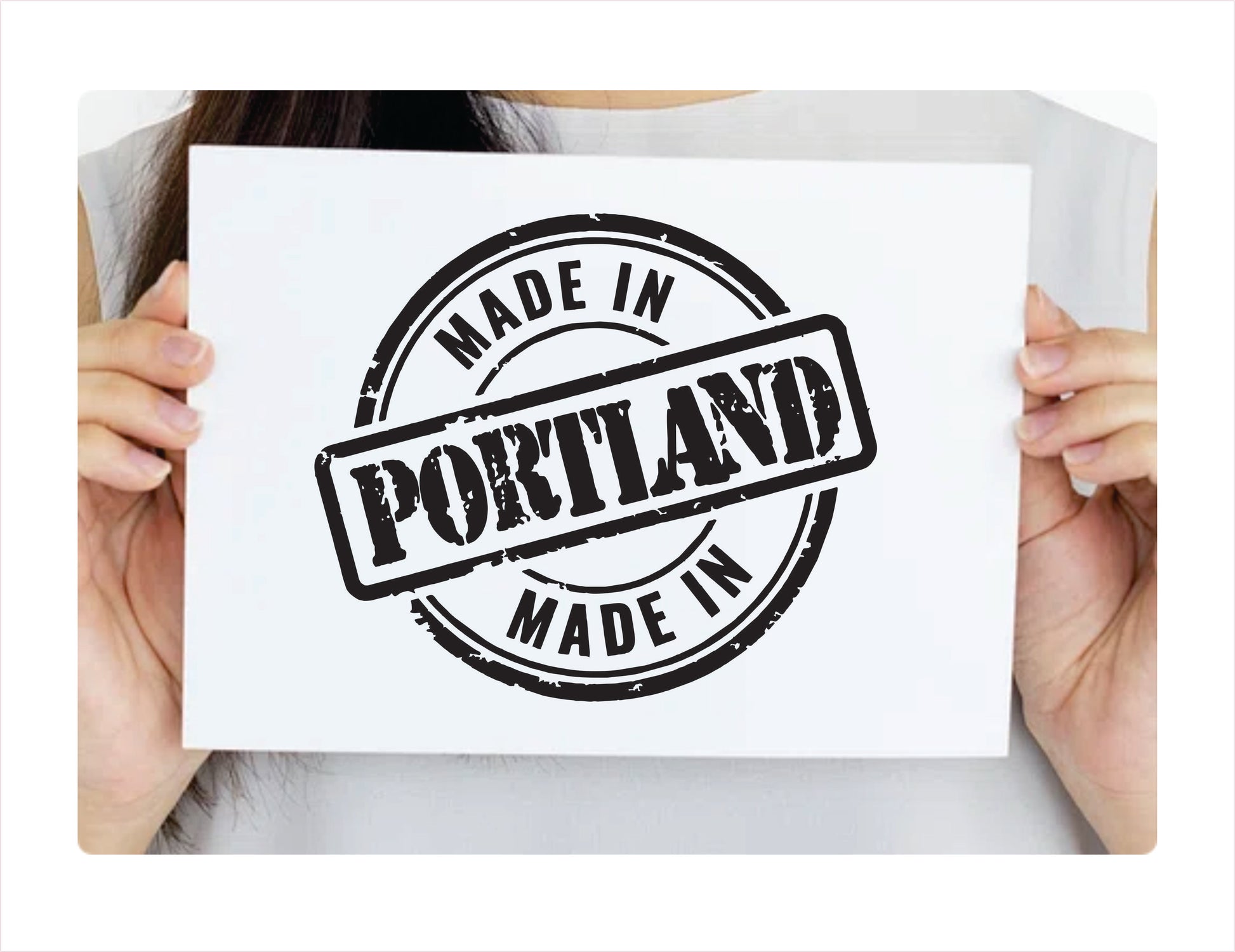 Made in Portland Oregon black Decal Sticker