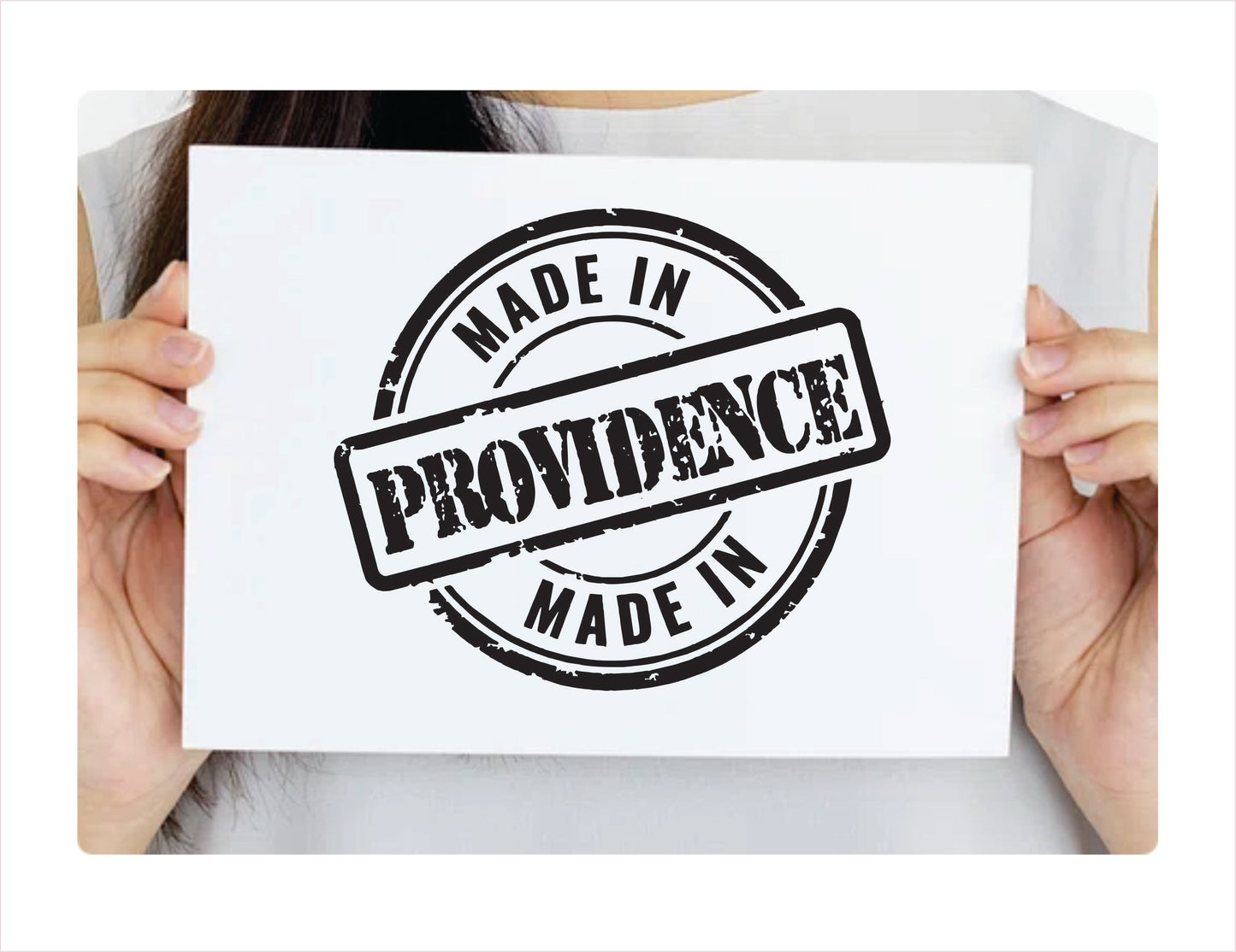 Made in Providence Rhode island black Decal Sticker