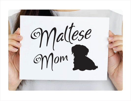 Maltese Mom Decal Sticker   FREE shipping
