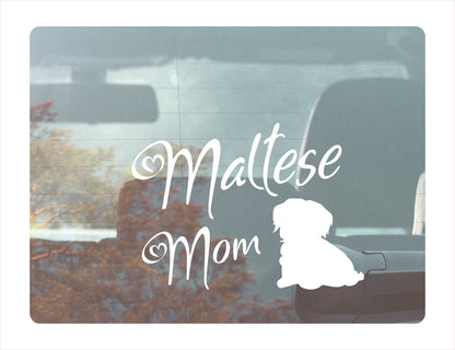 Maltese Mom Decal Sticker   FREE shipping