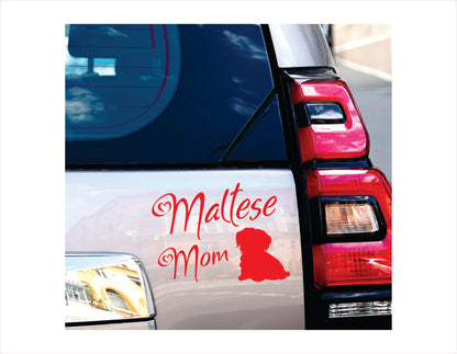 Maltese Mom Decal Sticker   FREE shipping