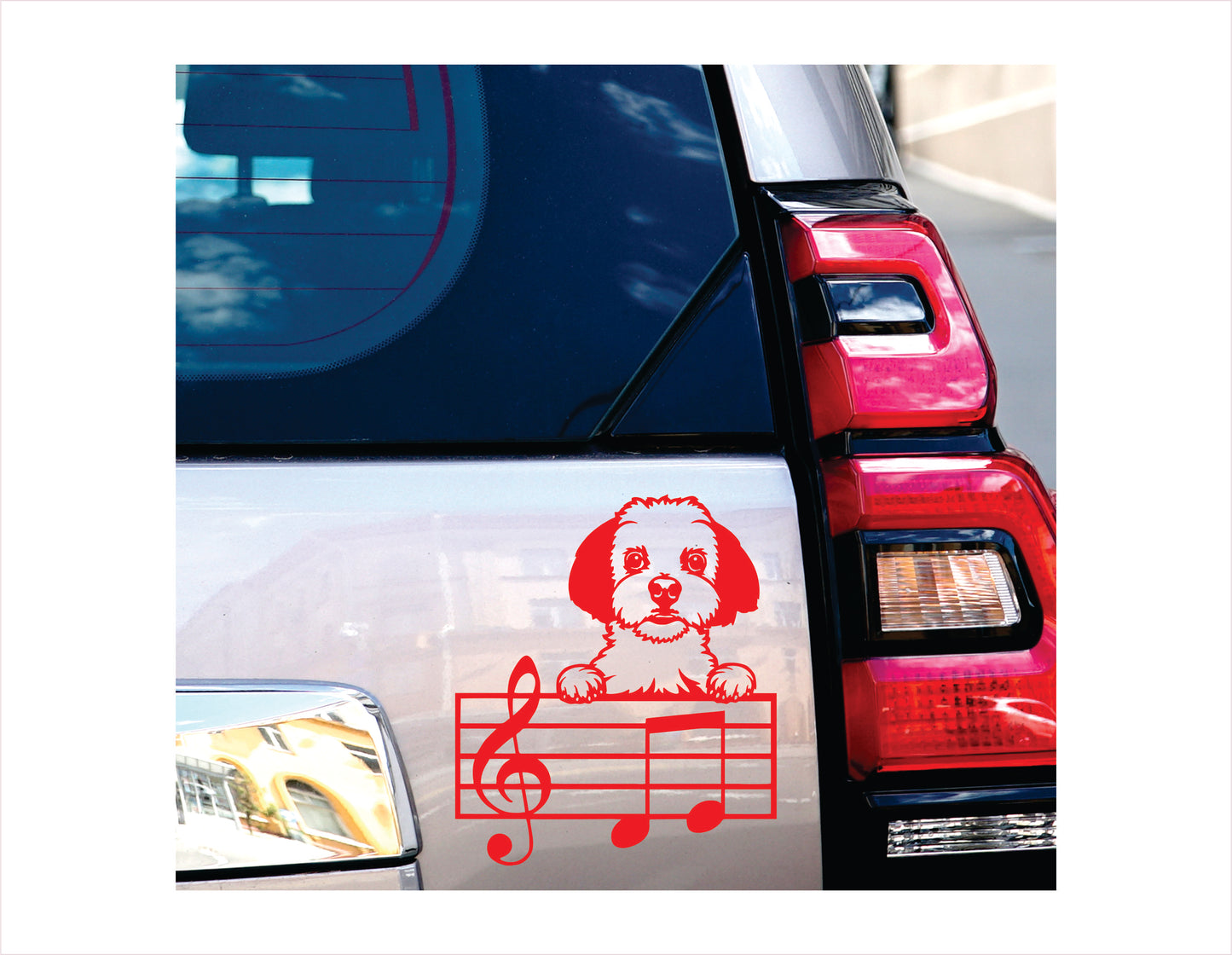MALTESE DOG Music lines Treble Clef Key Vinyl Decal Sticker FREE shipping