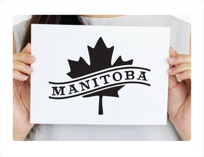 Manitoba City Canada Black Decal Sticker