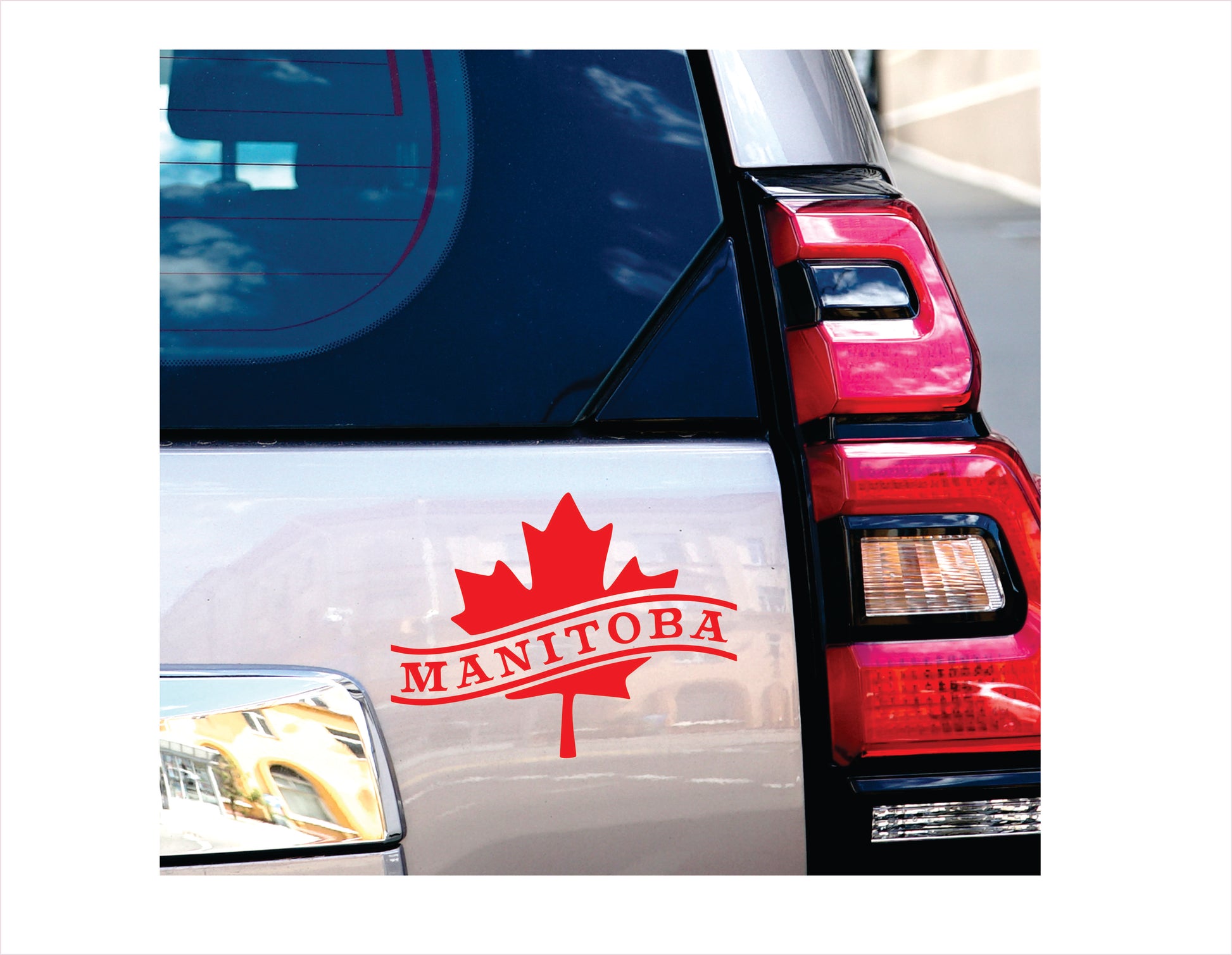 Manitoba City Canada Red Decal Sticker