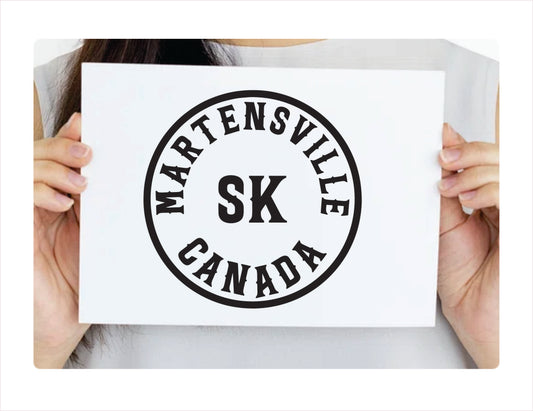 Martensville Saskatoon Canada Black Decal Sticker