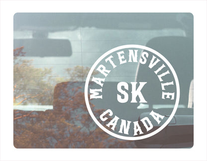 Martensville Saskatoon Canada White Decal Sticker