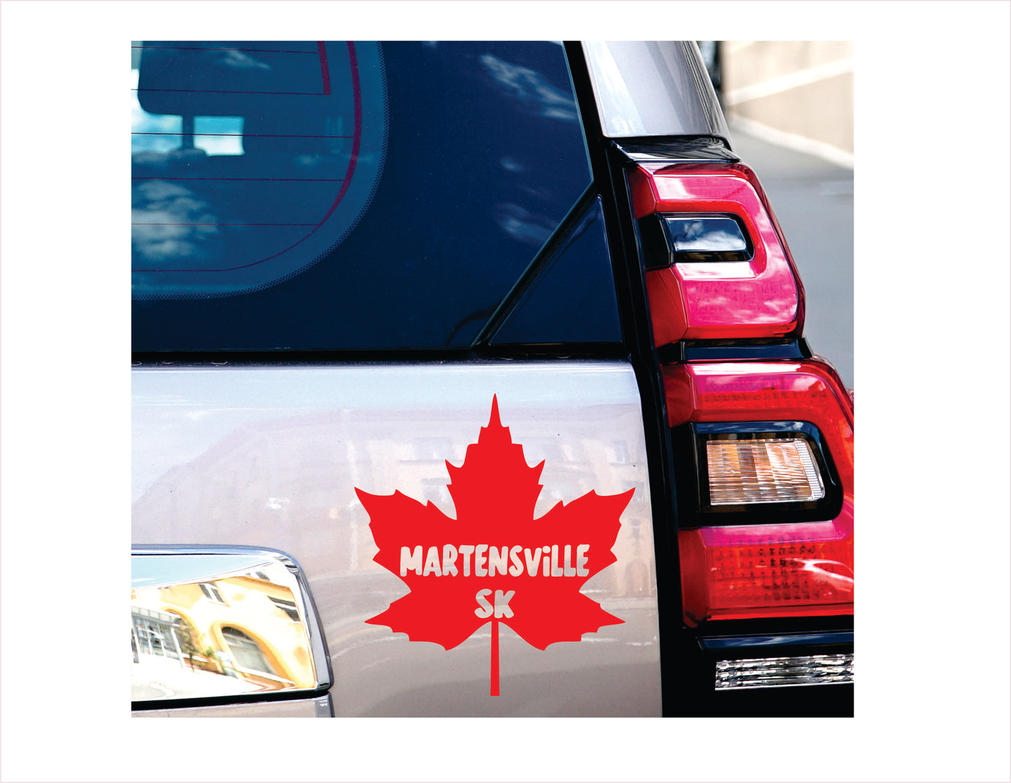 Martensville Saskatchewan maple leaf Canada Red Decal Sticker