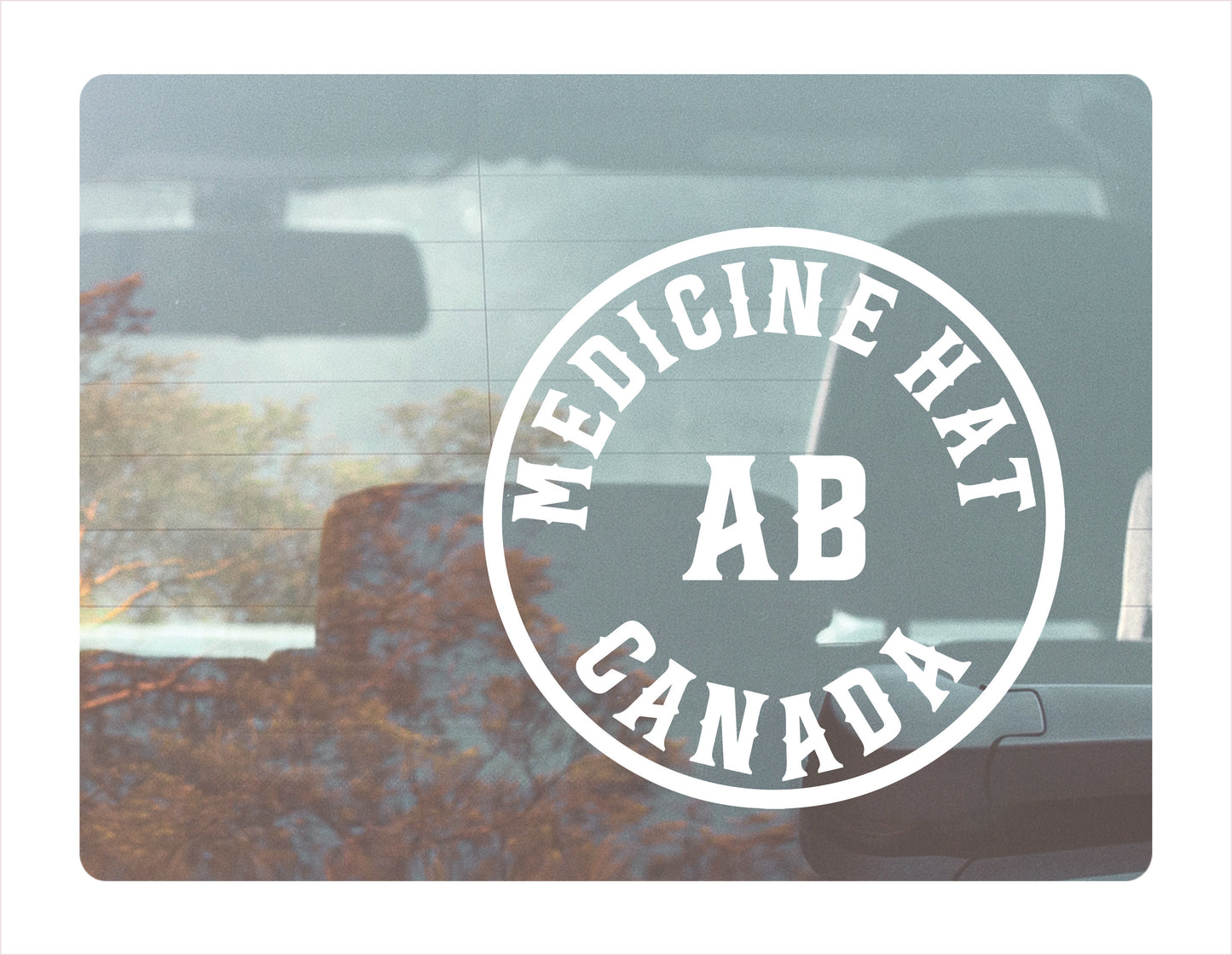 Medicine hat Alberta Canada White Decal Sticker