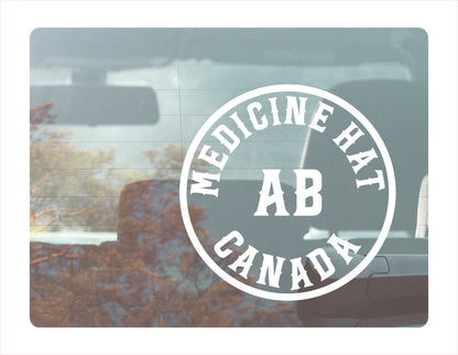 Medicine hat Alberta Canada White Decal Sticker