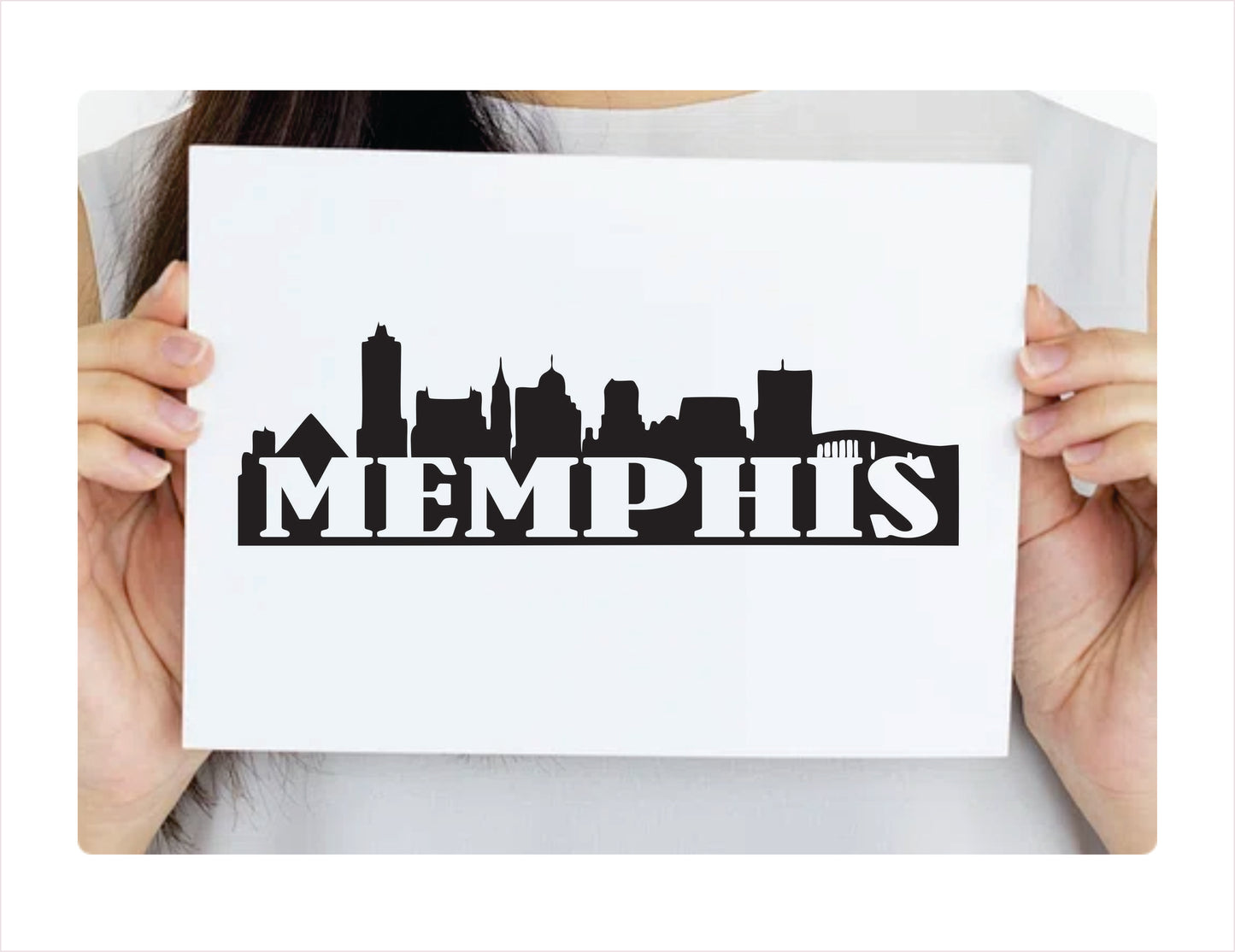 Memphis City Usa Black Decal Sticker
