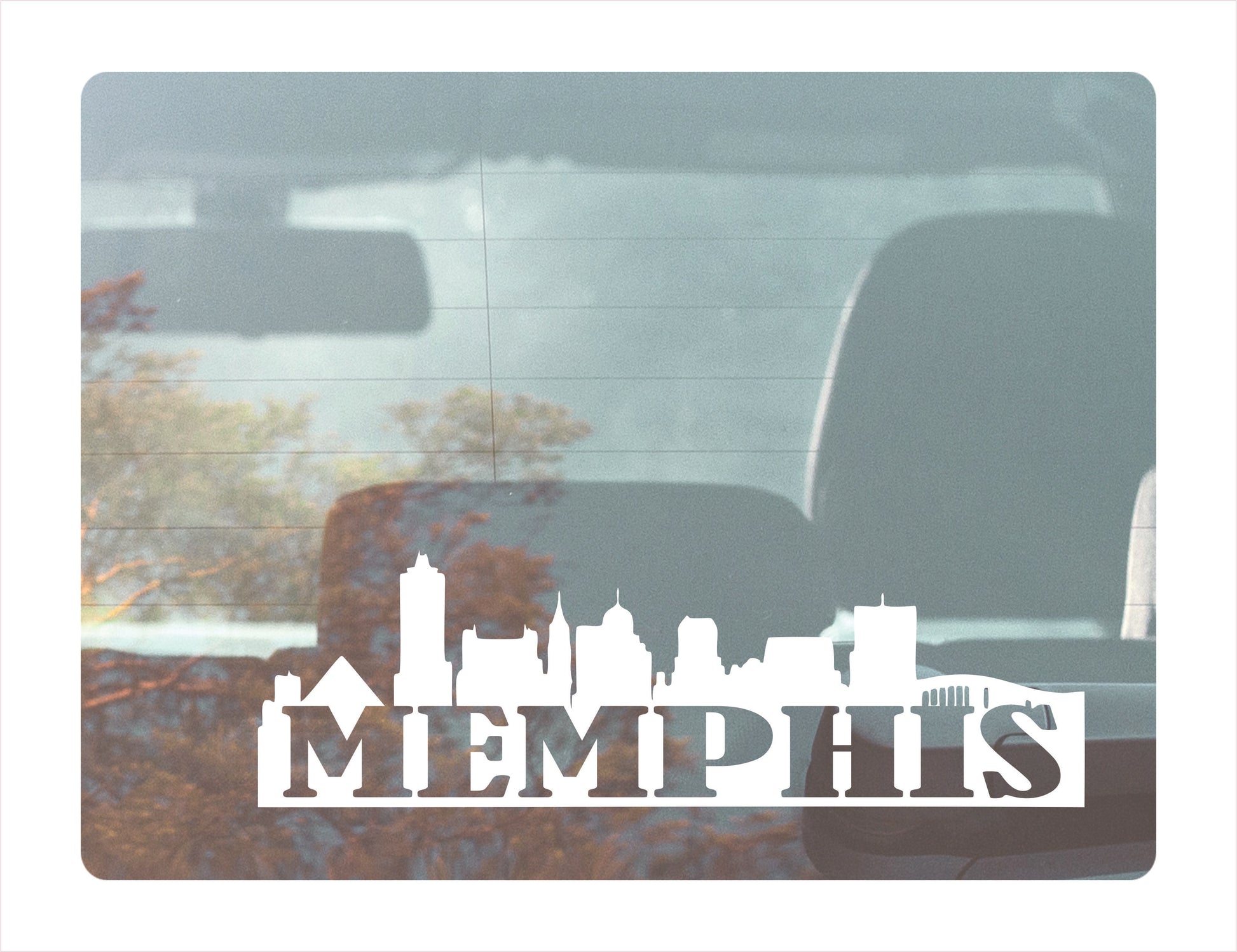 Memphis City Usa White Decal Sticker