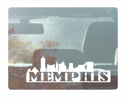 Memphis City Usa White Decal Sticker