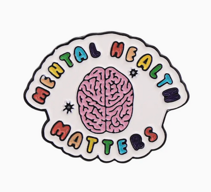 Mental health pin badges, Mental health matters message pin