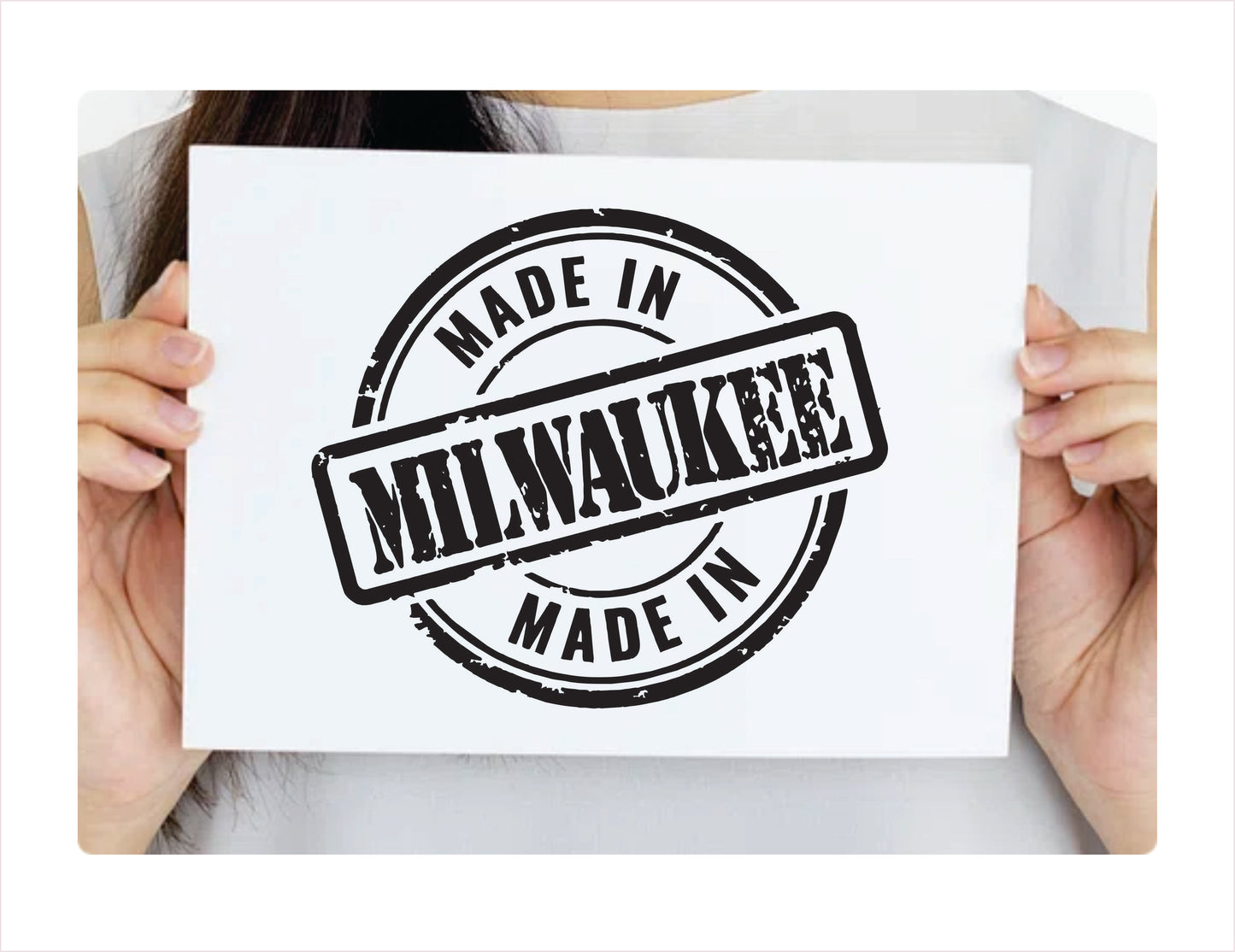 Made in Milwaukee Wisconsin USA black decal sticker
