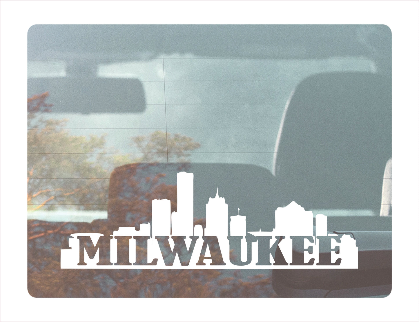 Milwaukee City Usa White Decal Sticker