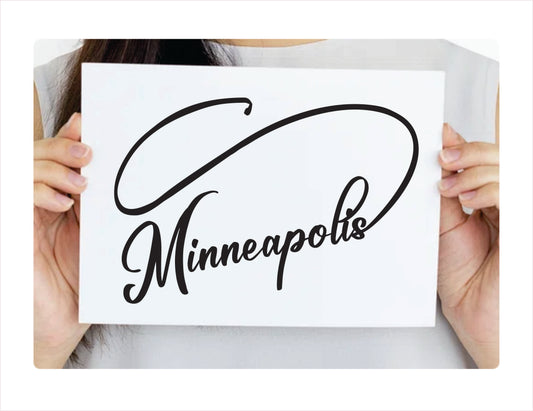 Minneapolis Fishing Decal Sticker - FREE shipping