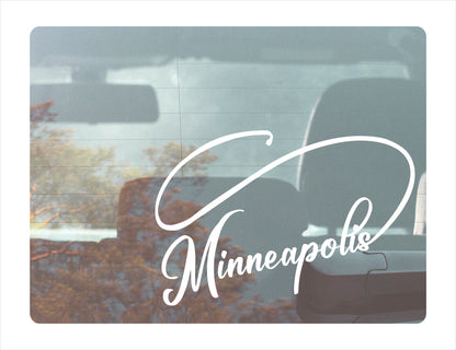 Minneapolis Fishing Decal Sticker - FREE shipping