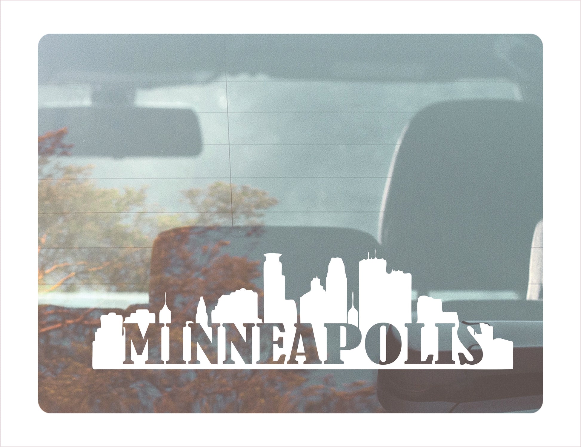 Minneapolis City Usa White Decal Sticker